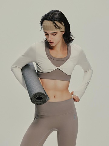 Twisted Detail Cover Top - beige