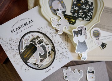 燙金貼紙包少女系列-黛黑