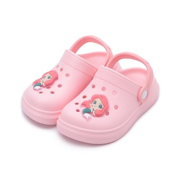 DISNEY 小美人魚Q版飾扣園丁鞋 粉 中小童鞋