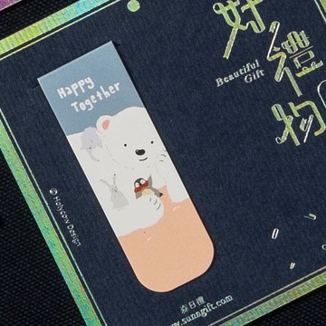 懷特熊系列書籤磁鐵-在一起做什麼都好