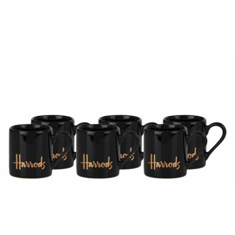 Harrods ハロッズ ロゴ入りエスプレッソコーヒーカップ (6客) 食器