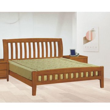 文創集 亞盧多5尺雙人實木床台(不含床墊)-153x206x106cm免組