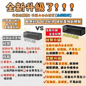 🔥免運🔥全新升級磁吸置物架 廚房磁吸收納架 磁吸置物架 一吸即用 磁吸收納架 冰箱架 冰箱側掛磁吸架 廚房調料罐收納