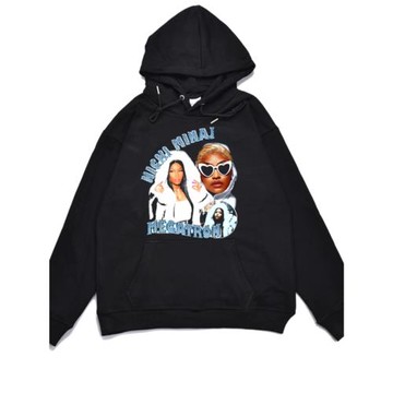 數碼直噴說唱歌手麻辣雞Nicki Minaj妮琪·米娜印花加厚連帽衛衣