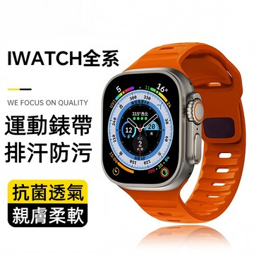 S11 透氣運動錶帶 液態矽膠 蘋果手錶帶 適用Apple Watch 10 9 8 7 6 SE Ultra 45mm
