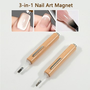3 合 1 強力貓磁鐵筆指甲刷貓磁性凝膠美甲