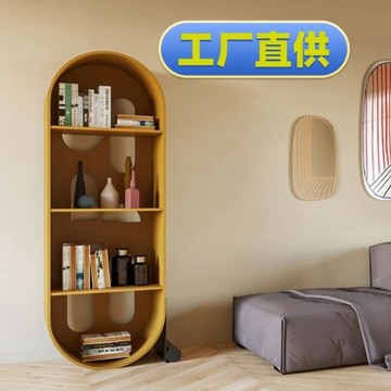 網紅烤漆書架創意藝術書柜裝飾柜簡約現代簡易隔斷置物架整裝包郵