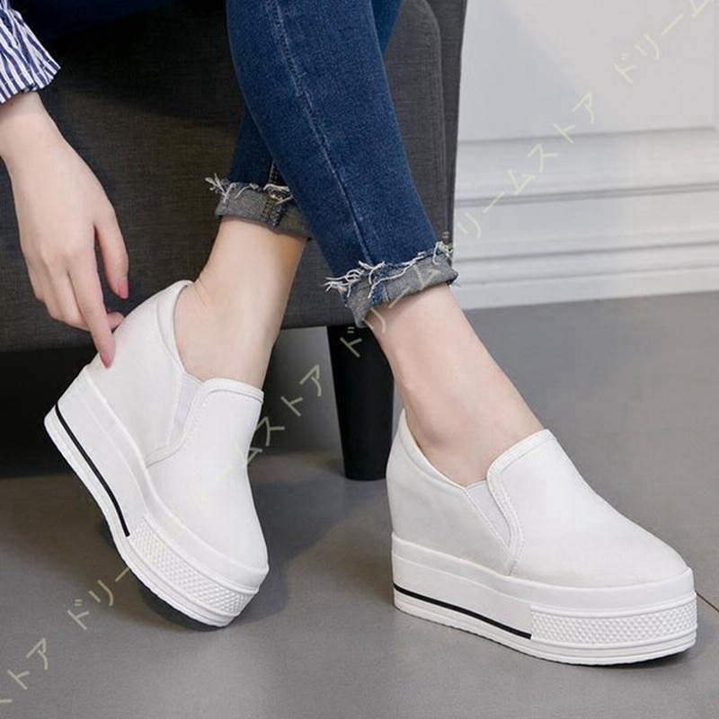 インヒール ヒールスニーカー スリッポン 厚底スニーカー レディース インヒールスニーカー レディースインヒール 軽量 可愛い 疲れない 靴 黒 キャンバス 通販 Lineポイント最大0 5 Get Lineショッピング