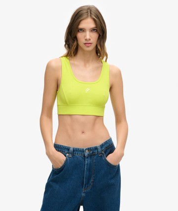 Superdry Women's Women's Code Surplus Crop Top Green / Lime Green - Size: 12 Size: 8