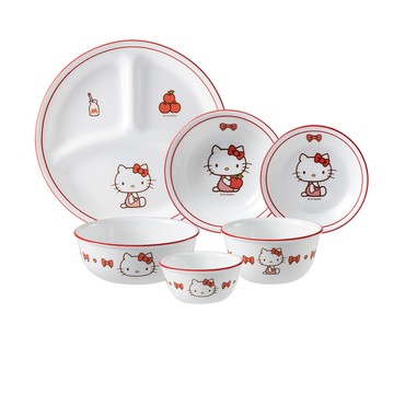 Corelle Brands Hello Kitty 全套餐具六件收藏組