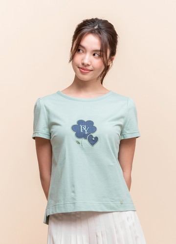 夏漾花園貼布繡Ｔ恤