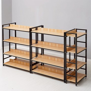 貨架中島柜展示架雙面可調節超市書店便利店可定制加厚多層置物架 置物架 收納架 儲物架 落地架 層架 貨架 展示架