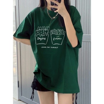 【PRPN】100%純棉 女生 t恤 美式短袖 棉質上衣 嘻哈T恤 ins 風衣服 圓領短袖 寬鬆短袖 打底衣