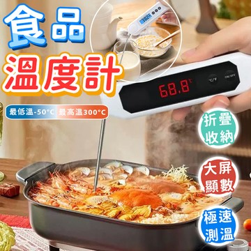 食品溫度計 可折疊收納 料理溫度計 測水溫 油溫 烘培 廚房測量計 油炸溫度計 探針式油溫計 針式溫度計 電子溫度計