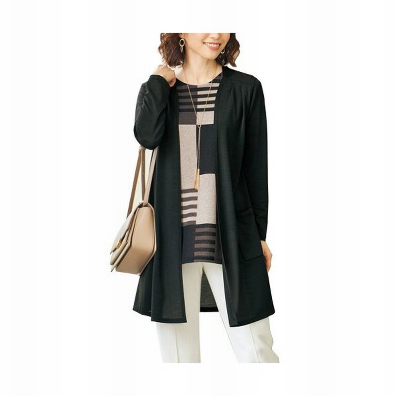 秋冬 カットソーロングアンサンブル 幾何学柄 ブラック ベージュ トップス レディース 婦人服 ミセス シニア モダン オシャレ 長袖 P117 通販 Lineポイント最大0 5 Get Lineショッピング