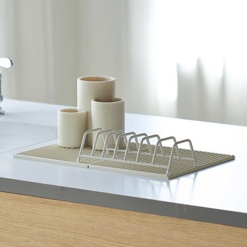 砂岩餐具瀝水架3件組-多色可選 沙黑