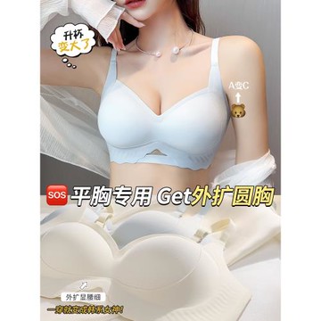 漫畫外擴型圓胸內衣女小胸聚攏提拉平胸顯大顯腰細性感辣妹文胸罩