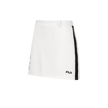 FILA官方直營 女吸濕排汗針織短裙-白色 5SKZ-5741-WT