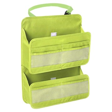 E.City 掛式車用多功能椅背雙層收納袋  1個  綠色