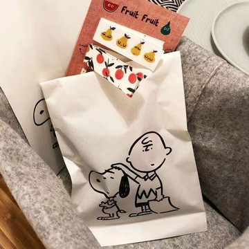 臺灣出貨🍀好物上新🎉 禮品袋ins高顏值史努比小袋子韓風可愛自封袋聖誕糖果禮品包裝袋