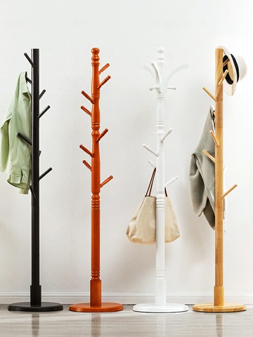 十一維度掛衣架子落地臥室衣帽間服包架家用簡易置物實木簡約現代