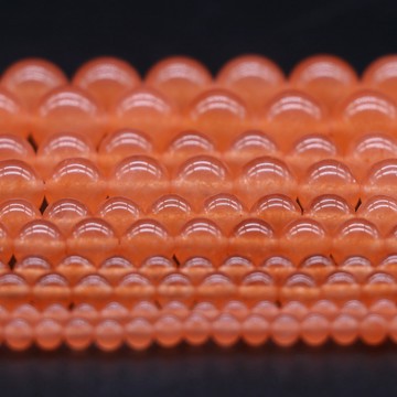 KS--147-橘紅玉髓珠散珠4~12mm DIY手鏈項鏈耳環古風發簪頭飾材料批發