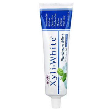NOW Foods, 溶液，XyliWhite，牙膏凝膠，Platinum 薄荷，6.4 盎司（181 克）