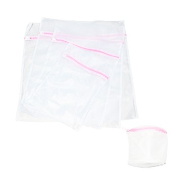 coupang 加厚洗衣袋五件組  拉鍊設計，防止掉落，出差旅行收納方便，尺寸多樣，加大容量  單一顏色  1組