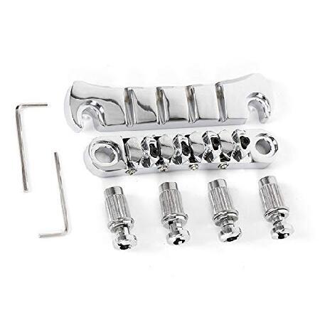 Guitar Parts for Set Ultimate Guitar Bridge Taiiece Tunomatic for String Bass Parts Chrome並行輸入