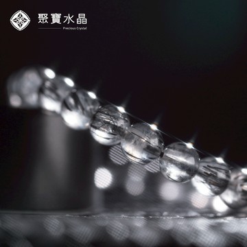 【黑髮晶手鍊】幾乎無棉黑髮晶！貔貅 散珠 堇青石 手串 晶柱 晶球 水晶直播 聚寶水晶