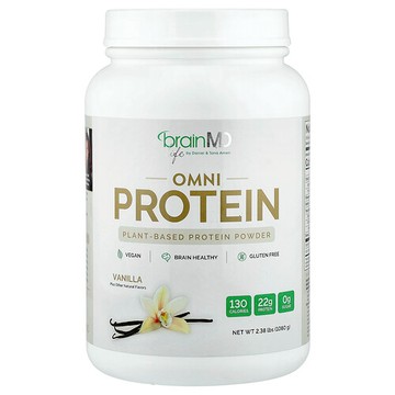 BrainMD, Omni Protein，植物基蛋白質粉，香草味，2.38 磅（1080 克）