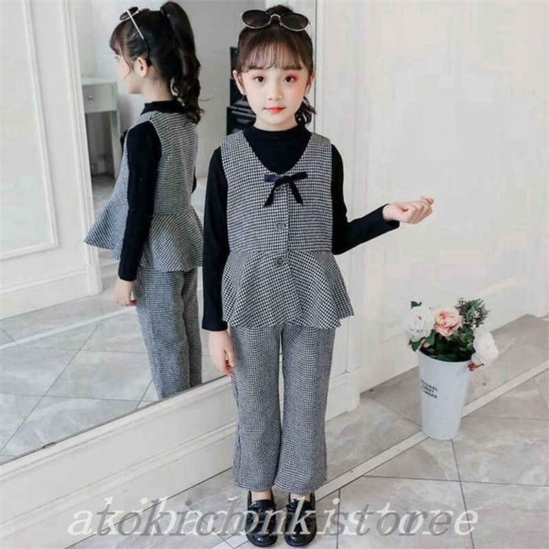 子供服キッズ入学式女の子スーツチェック卒園式3枚セットズボンキッズ卒業式子供スーツ子ども服女の子フォーマルスーツ 通販 Lineポイント最大0 5 Get Lineショッピング