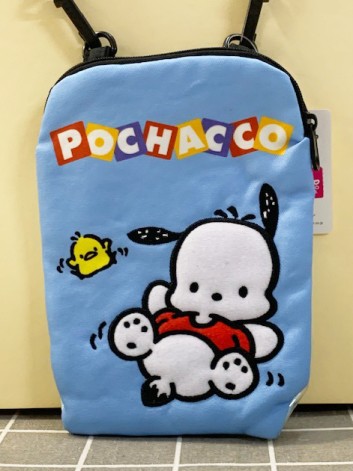 【震撼精品百貨】Pochacco_帕恰狗~三麗鷗帕恰狗隨身收納包/手機收納袋-藍跌倒#09697