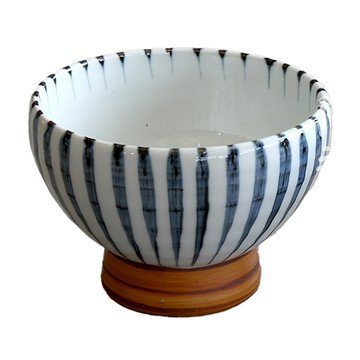 高台井 - 日本製(陶瓷) 寬14.5x高10.5cm 容量380ml  1個  古染十草