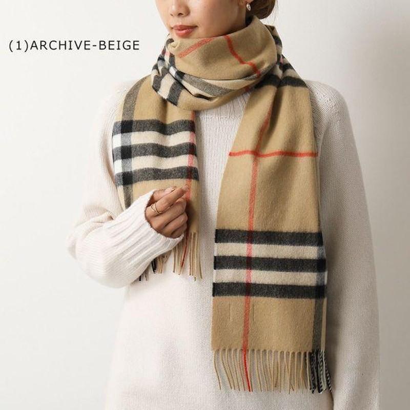 BURBERRY バーバリー マフラー GIANT CHECK CASHMERE SCARF レディース 