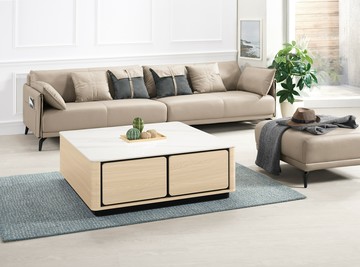 【歐風別館】艾維斯3.3尺岩板大方几【基隆至台中免運費】