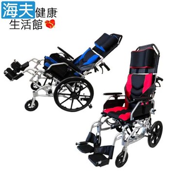 海夫健康生活館  FZK 傾舒芙 頭靠 空中傾倒 移位 輪椅 20吋座寬 20吋後輪(AC2020)