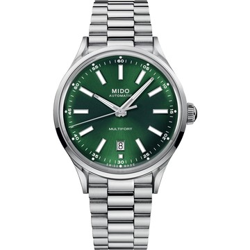 MIDO 美度 官方授權 Multifort 經典傳承 復古 機械錶 男錶 女錶 綠色M0404071109100