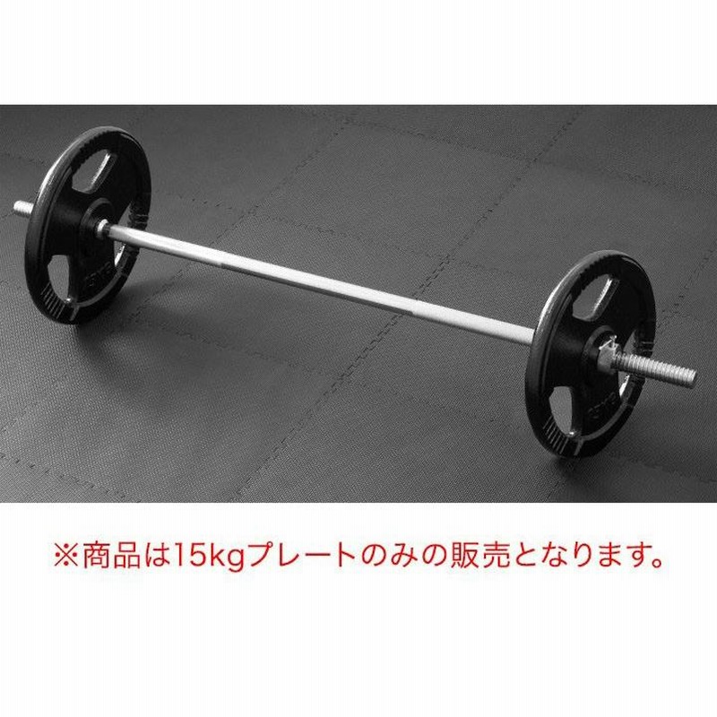 1年保証 バーベル 用 プレート 穴あき 15kg 2個セット 追加 ダンベル ...