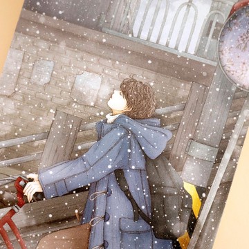 winter wind - Boy 明信片 (illumi design)