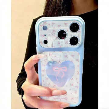 愛心碎花適用蘋果17ProMax手機殼iPhone17/16/15pro視窗14/13