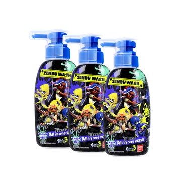 日本 BANDAI - 斯普拉遁Ⅲ三合一洗髮沐浴乳300ml-3入(日本製)