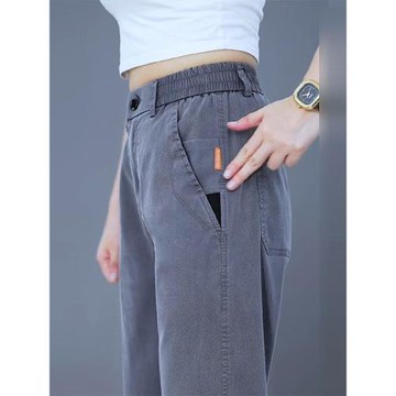 加絨加厚休閑褲男士冬季2025新款寬松直筒中年男款運動褲子爸爸裝