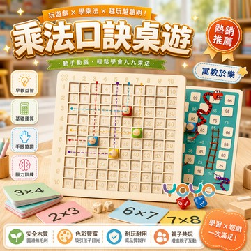 YOYO-兒童早教久久乘法表 小學生益智 趣味桌遊玩具 乘法運算 九九乘除法運算口訣錶 親子互動 教具 益智玩具