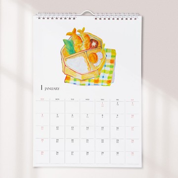 2026月曆/簡約A3小日子生活感月曆/日系/油畫棒/可客製日期註記