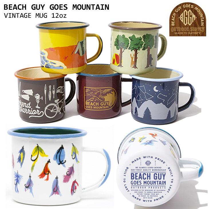 BEACH GUY GOES MOUNTAIN ビーチガイゴースマウンテン ヴィンテージ マグ VINTAGE MUG 12oz マグカップ ホーロー エナメル アウトドア