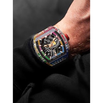 (免運)格雅官方長城手表彩虹圈男士全自動機械表防水十大名牌酒桶型腕表