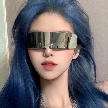 肥婆奶奶 科技感眼鏡 賽博龐克風 一體眼鏡 蹦迪眼鏡 潮流 LED 發光奶嘴 眼鏡 蹦迪 派對 聚會 酒吧 夜店