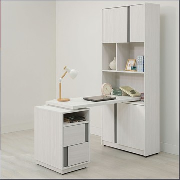 4尺桌面書櫃組(書桌+書櫃) 置物櫃 收納櫃 隔間櫃 玄關櫃【163B56003】Leader傢居館163-M321+M324+M325+M326