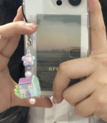 房子可愛串珠鑰匙扣